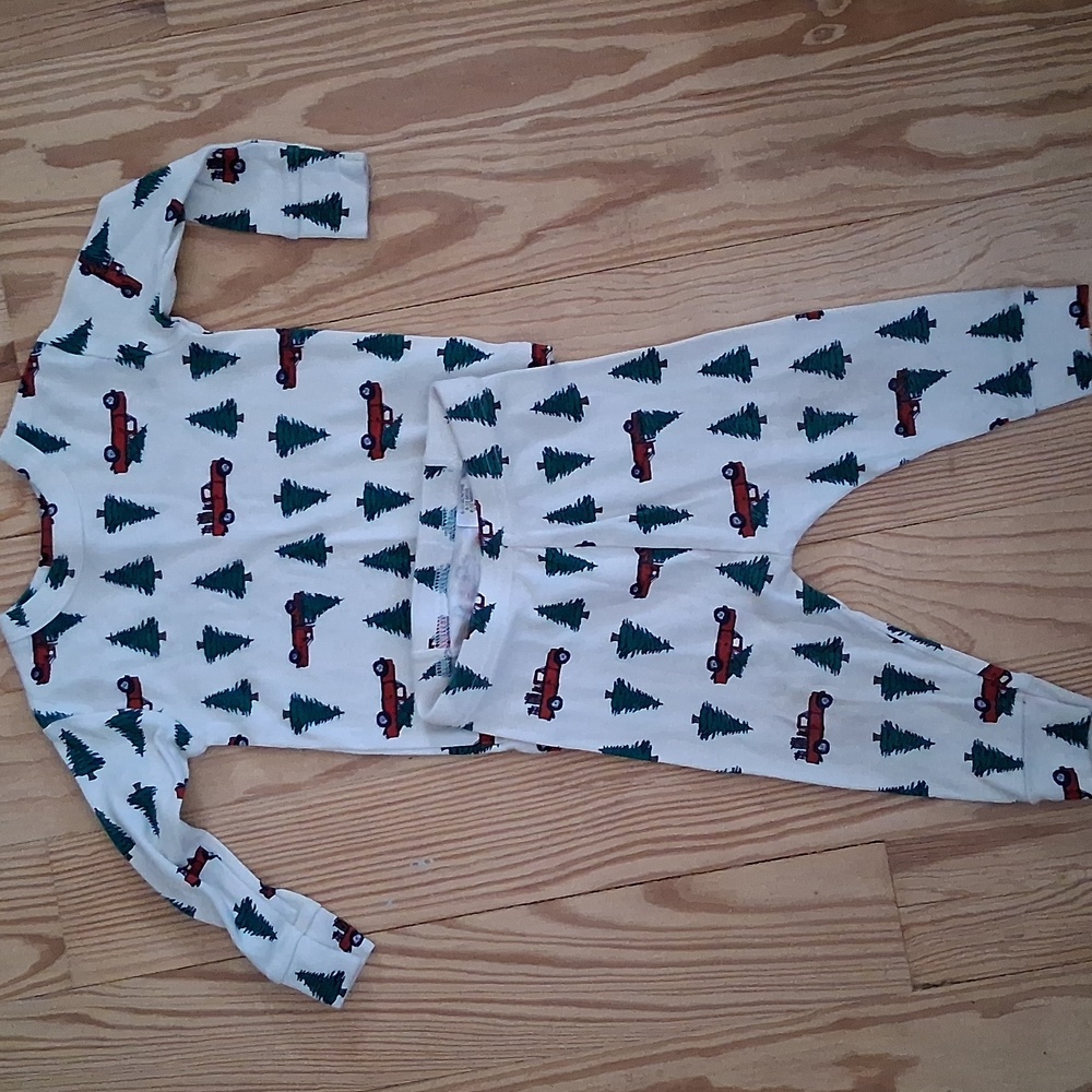 Baby GAP Christmas Tree and Truck Pajama Set